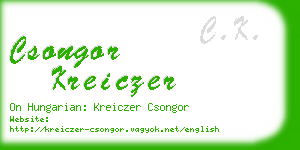 csongor kreiczer business card